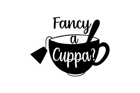 Download Free Fancy A Cuppa? SVG Cut File Cameo